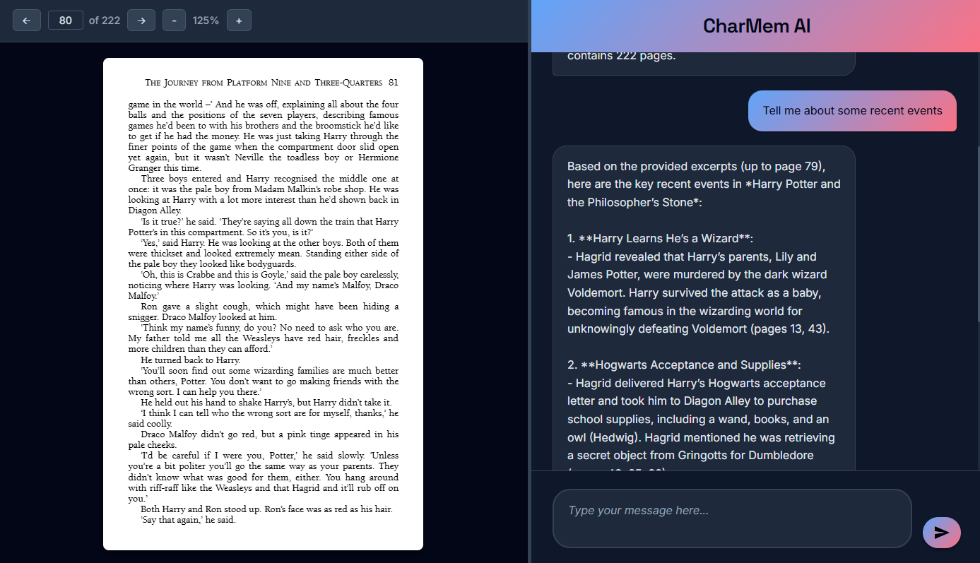 CharMem Character Memory Assistant Demo